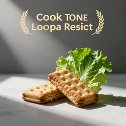 cookis with lettuce, cinematic shot, symbolism on film