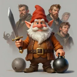 dwarf with white beard, holding a dagger and bomb, dnd character art portrait, matte fantasy painting, deviantart artstation, by jason felix by steve argyle by tyler jacobson by peter mohrbacher, cinema