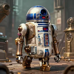 a steampunk!!! ( ( r 2 d 2 ) )