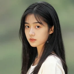 a portrait of a beautiful girl by WangJie li