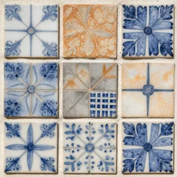 picture of a wall with handmade tiles