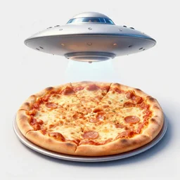 a ufo sighting | the UFO is a pizza