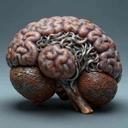 airbrushed reversed hippocampus bargibanti in deep see ooze embedded by chrome noodles rusted by kelly freas, alex ross, basil gogol fine art masterpiece baked at 3 0 0 f, matte painting, cold lighting, aged with sunlight, award winning horror, photorealistic render, cinematic