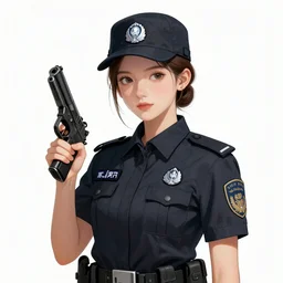 security guard girl with gun, lily frame, art by ilya kuvshinov, rossdraws, sharp focus, art by wlop and artgerm, extreme detail, detailed drawing, hyper detailed face, mohrbacher, featured on artstation, octane render,, 8 k