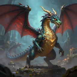 Infinitely coherent: magical dragon, epic fantasy style, in the style of Greg Rutkowski, hearthstone artwork