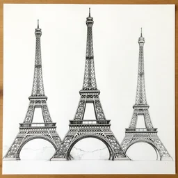 rejected eiffel tower designs, paper sketch