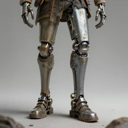 fantasy art hyper photorealistic ai created interesting bizarre prosthetic leg fantastic art award winning best ultra detailed magnificent