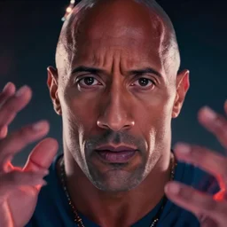 film still of dwayne the rock johnson as eleven using psychic powers in the new stranger things movie, 4 k, highly detailed face, detailed eyes