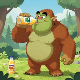 Garbuckle the Garbsplatter is an ogre that lives inside mount Mooky and likes to drink bottles of numnum juice