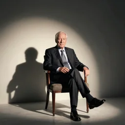 gerhard schroeder in a chair