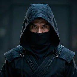 portrait, hooded ninja assassin, dramatic lighting, cinematic, establishing shot, extremly high detail, foto realistic, cinematic lighting, post processed, concept art, artstation, matte painting, style by eddie mendoza, raphael lacoste, alex ross