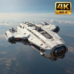 terran spaceship beautiful art uhd 4 k, artstation, hdr, 4 k, incredible detail, cinematic lighting, unreal engine 5