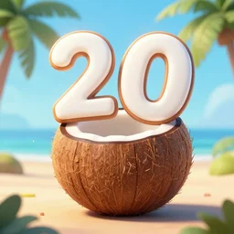 it can stand twenty years, coconut, coconut, cartoon, cartoon, global lighting, digital art, artstation