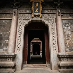 portal to hell inside a temple