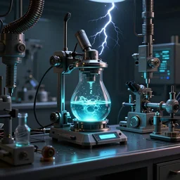 biopunk laboratory with glowing liquid professional digital art, intricate details, moody lightning, rendered in unreal engine, full details, octane render, rendered in maya, cgsociety, trending on artstation with dark and disutrbing horror atmosphere