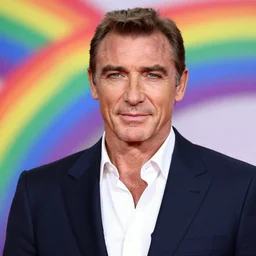 pride rainbow portrait from a handsome sean connery