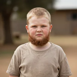 short fat bearded white young boy in zimbabwe