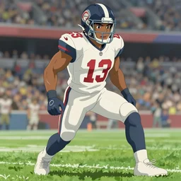 still image from the new studio ghibli animated film'lamar jackson, football legend'