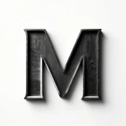 letter m wooden best logo black and white