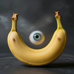 a banana with an eye