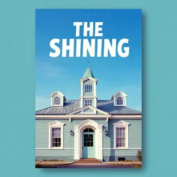 a movie poster for the film the shining in the style of wes anderson.