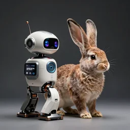 studio photo of a futuristic pet robot, by artgerm and greg rutkowski and marc newson and zaha hadid, otter fennec bunny mix, industrial design behance lemanoosh, alphonse mucha, kindchenschema, side view, volumetric light, detailed, octane render - t