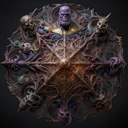 the platonic ideal of mandelbulb mandala of cletus kasady ultimate carnage thanos dementor doctor manhattan chtulu nazgul, detailed, intricate, hyperrealism, intense, scary, decay, dmt, art by brock hofer and artgerm and greg rutkowski and alphonse mucha