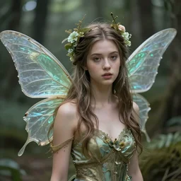 a beautiful fairy girl inspired by giger