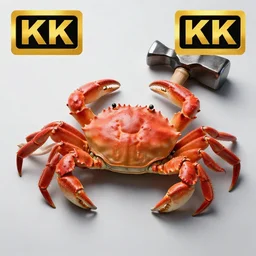 (((((((( + product photo of crab in the shape of a hammer + concept : 8K UHD + !!!!!!