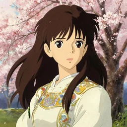 anime girl, cherry blossom trees backdrop, art by studio ghibli and ilya kuvshinov, portrait, intricate, highly detailed, digital painting, trending on pixiv fanbox, trending on artstation, concept art, sharp focus, illustration art by artgerm and greg rutkowski and alphonse mucha