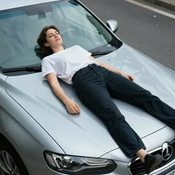 photo of which lying on the car,