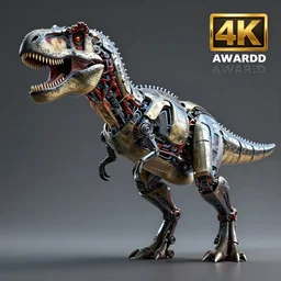 cybernetic t - rex, digital art, highly detailed, 4 k, hdr, smooth, sharp focus, high resolution, award - winning photo