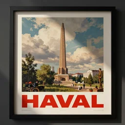 advertising haval on a soviet poster