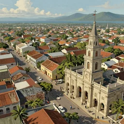 Bustling pre-colonial Philippine city, concept art by Tyler Edlin