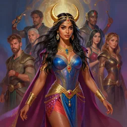 dynamic medium shot painted portrait, maya ali as divinity 2 storm mage, gaudy colours, octane render, matte painting concept art, official fanart behance hd artstation by jesper ejsing and rhads and lois van baarle and ilya kuvshinov and rossdraws