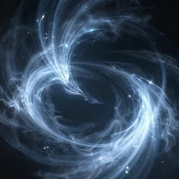 swirling elven light streaks and ornate flowing light streams and smooth particle effects, fume fx, unreal engine