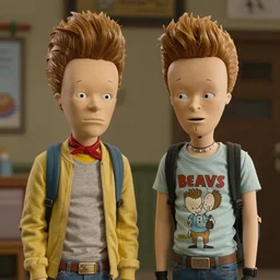 live action movie still of beavis and butthead, detailed! detailed! detailed! detailed!