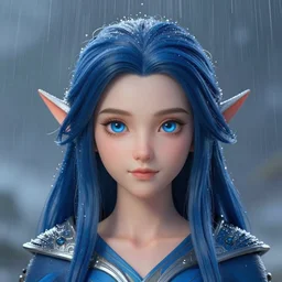 ( ( ( ( ( hyperrealist distant portrait of jaina proudmoore on a blue planet where it rains colors. ) ) ) ) ) by donato giancola, fantasy, photorealistic, cute face, beautiful, wlop, octane render, unreal engine, dynamic lighting, trending on artstation, poster, volumetric lighting, very detailed faces, 4 k, award winning
