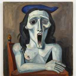 thescream in the style of picasso!!!!!