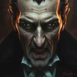 mads mikkelsen as dracula, prince of darkness, portrait by gaston bussiere, j. c. leyendecker, craig mullins, donato giancola, greg rutkowski, symmetry!!, realistic face