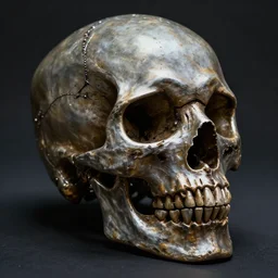 heavy metal skull, hyper realism, 4 k