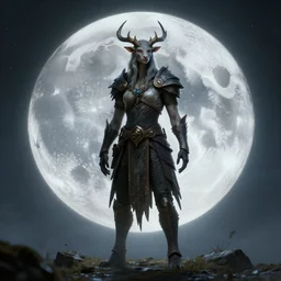 moon druid fantasy apocalypse, digital art, 4 k, mmo