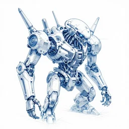 blueprint of a futuristic alien mechanical technology