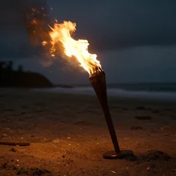 movie still from the tv show survivor featuring a torch being snuffed