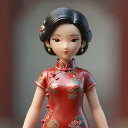 closeup portrait of tin toy china cheongsam girl trap, depth of field, zeiss lens, detailed, symmetrical, centered, fashion photoshoot, by nicoletta ceccoli, mark ryden, lostfish, breathtaking, 8 k resolution, extremely detailed, beautiful, establishing shot, artistic, hyperrealistic, octane render