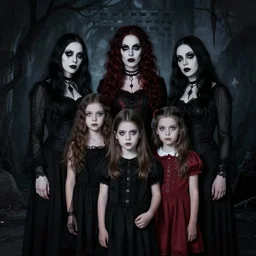 haunted 1 9 8 0 s goth family portrait