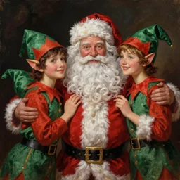 santa and his elf slaves
