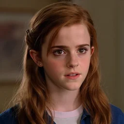 an movie still of Emma Watson bold as eleven in stranger things, close up, high details,
