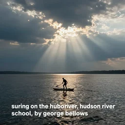 “ surfing on the hudson river, hudson river school, by george bellows ”