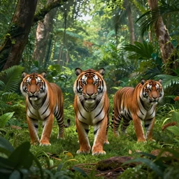 3 6 0 panorama hdr environment map of a journey in the jungle spotting a tiger photograph very high detail focus octane render